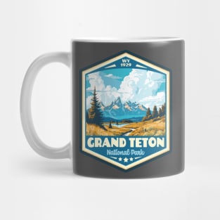 Grand Teton  National Park Vintage WPA Style National Parks Art Mug